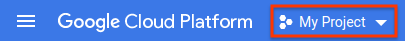 BigQuery Project selector.